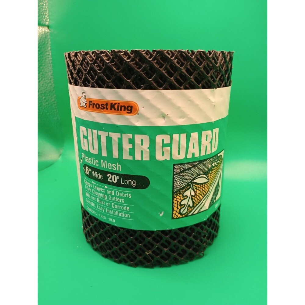 Frost King Plastic Mesh Gutter Guard CD4 Black 6 in Wide x 20 ft Long NEW